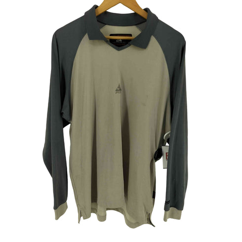ナイキエーシージー NIKE ACG 90s USA製 DRI-FIT センターロゴ 襟付き ラグラン ゲームシャツ ロンT メンズ M