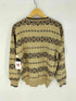 ミツミネ MITSUMINE シルクコットン 総柄 クルーネック セーター メンズ import:M
