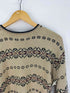ミツミネ MITSUMINE シルクコットン 総柄 クルーネック セーター メンズ import:M
