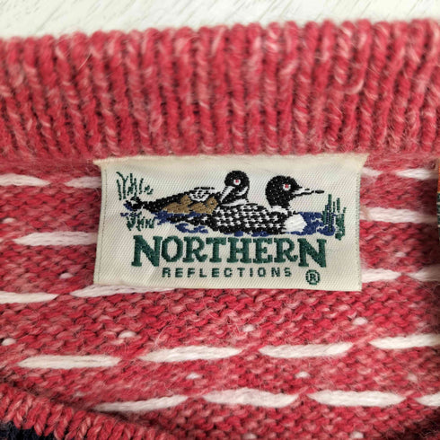 ノーザンリフレクションズ NORTHERN REFLECTIONS 90S ノルディック柄 くるみボタン ニットカーディガン レディース import:XL