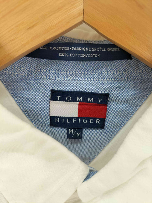 トミーヒルフィガー TOMMY HILFIGER エンブレム刺繍 ビックシルエット ボタンダウンシャツ メンズ import:M