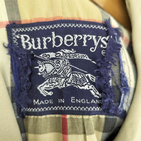 バーバリーズ BURBERRYS MADE IN ENGLAND 英国製 裏地ノバチェック 比翼 ステンカラーコート メンズ