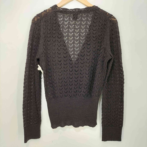 ギャップ Gap 00s OLD ITALIAN MERINO WOOL 透かし編み ウール レース カーディガン レディース import:M
