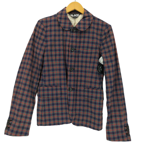 ブラックコムデギャルソン BLACK COMME des GARCONS 19SS 丸襟 タータンチェック ジャケット レディース JPN:XS