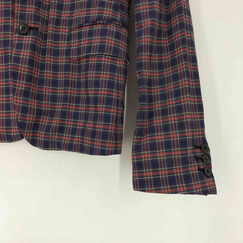 ブラックコムデギャルソン BLACK COMME des GARCONS 19SS 丸襟 タータンチェック ジャケット レディース JPN:XS