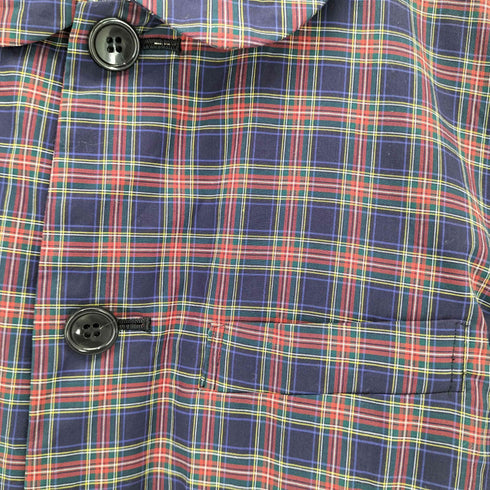 ブラックコムデギャルソン BLACK COMME des GARCONS 19SS 丸襟 タータンチェック ジャケット レディース JPN:XS