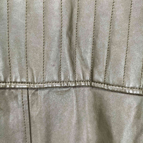 JUBIAN ジュビアン genuine leather リアルレザー 本革 ベルト付 比翼 ジップ ジャケット メンズ M