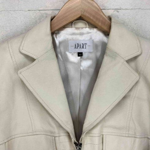 APART アパート pig leather ピッグレザー 豚革 ジップ ジャケット レディース 11