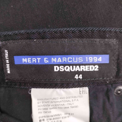 ディースクエアード DSQUARED2 ボタンフライブラックデニムパンツ メンズ JPN:44