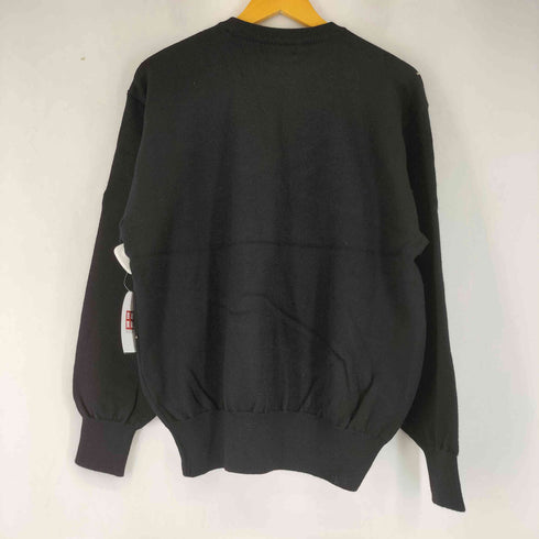 ブラックアンドホワイト BLACK&WHITE 犬柄 クルーネックニット レディース import:L