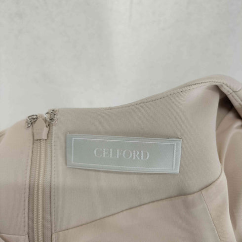 セルフォード CELFORD フィット&フレアポンチワンピース レディース 36