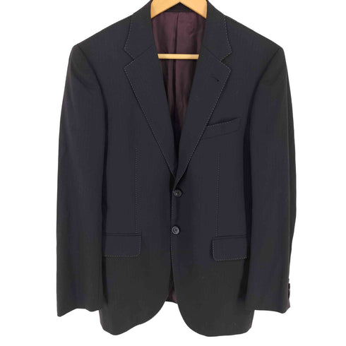 ポールスミスロンドン Paul Smith LONDON 裏花柄 ステッチ 2B ウール テーラード ジャケット メンズ L