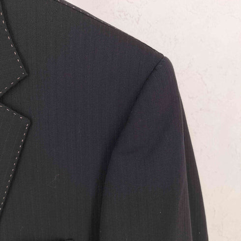 ポールスミスロンドン Paul Smith LONDON 裏花柄 ステッチ 2B ウール テーラード ジャケット メンズ L