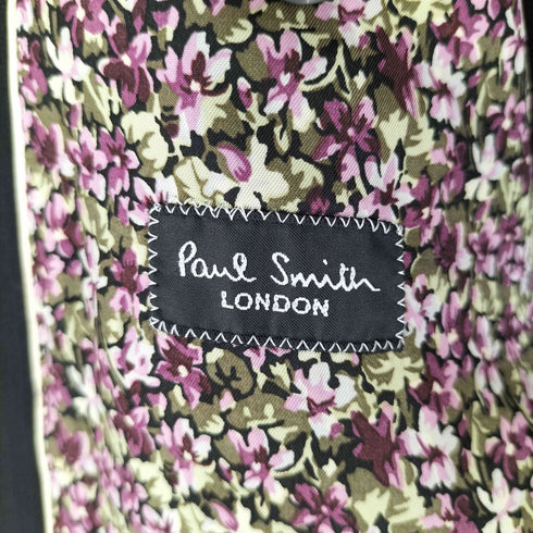 ポールスミスロンドン Paul Smith LONDON 裏花柄 ステッチ 2B ウール テーラード ジャケット メンズ L