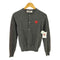 プレイコムデギャルソン PLAY COMME des GARCONS 胸元ワッペン ウールニットカーディガン レディース JPN:M