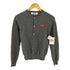 プレイコムデギャルソン PLAY COMME des GARCONS 胸元ワッペン ウールニットカーディガン レディース JPN:M