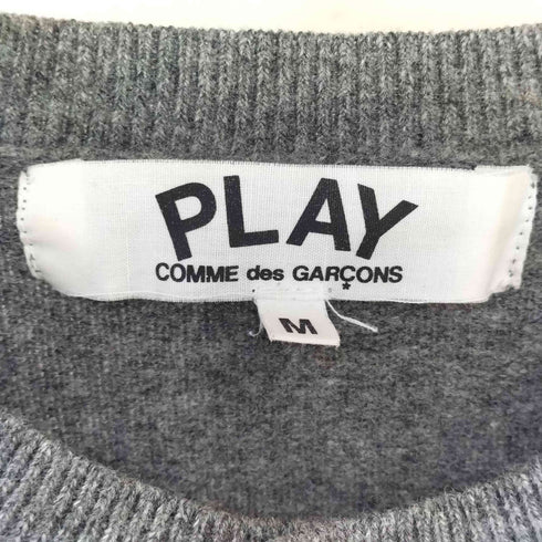 プレイコムデギャルソン PLAY COMME des GARCONS 胸元ワッペン ウールニットカーディガン レディース JPN:M