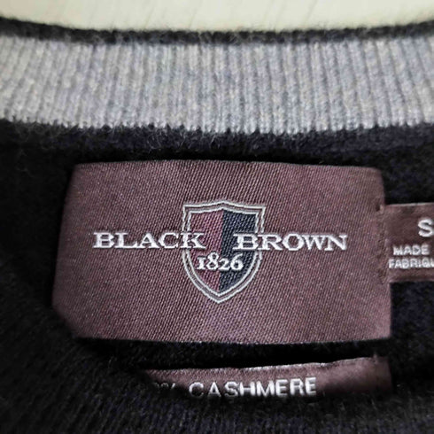 BLACK BROWN カシミヤ 100% クルーネック ニット メンズ import:S