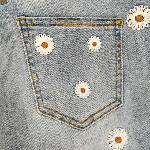 ThCreasa ティ・クリーサ フラワー 刺繍 フレアデニム パンツ レディース JPN:M
