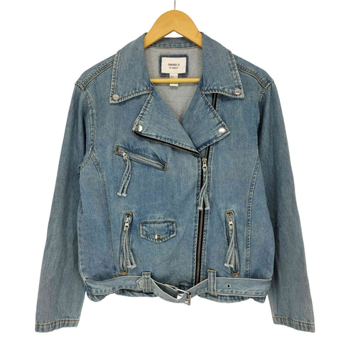 フォーエバー21 FOREVER 21 デニムライダースジャケット レディース import:S