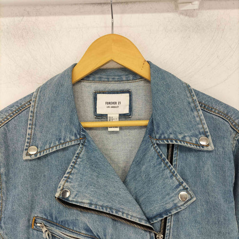 フォーエバー21 FOREVER 21 デニムライダースジャケット レディース import:S