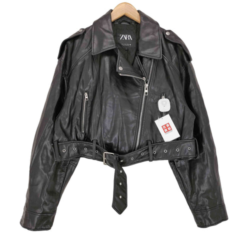 ザラ ZARA ライダース フェイクレザー ジャケット レディース import:XL