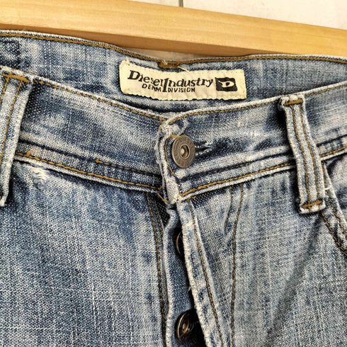 ディーゼルインダストリー Diesel Industry ボタンフライ ストレート デニムパンツ メンズ 32