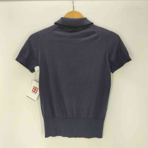 ジョンスメドレー JOHN SMEDLEY 現行タグ 別注 MADE IN ENGLAND SEA ISLAND COTTON 英国製 半袖 ポロ ニット セーター レディース