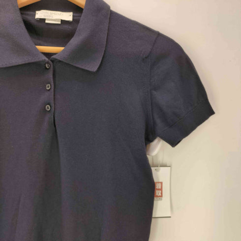 ジョンスメドレー JOHN SMEDLEY 現行タグ 別注 MADE IN ENGLAND SEA ISLAND COTTON 英国製 半袖 ポロ ニット セーター レディース