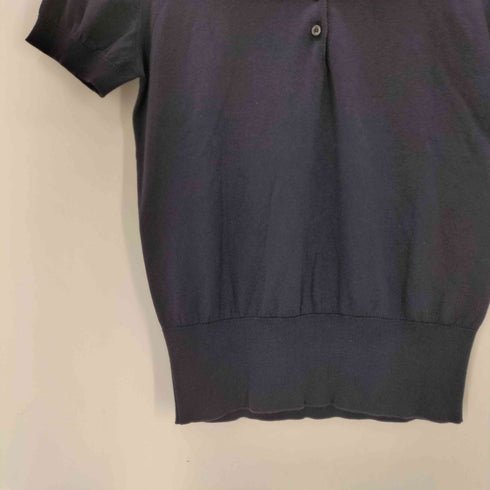 ジョンスメドレー JOHN SMEDLEY 現行タグ 別注 MADE IN ENGLAND SEA ISLAND COTTON 英国製 半袖 ポロ ニット セーター レディース