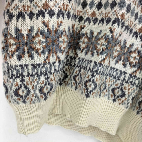 NO-EXCESS ウール アクリル 総柄モックネックニット メンズ import:M