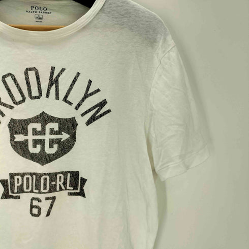 ポロラルフローレン POLO RALPH LAUREN 現行タグ RL67 アーチ ロゴ カレッジ プリント Tシャツ BROOKLYN ブルックリン メンズ import:M