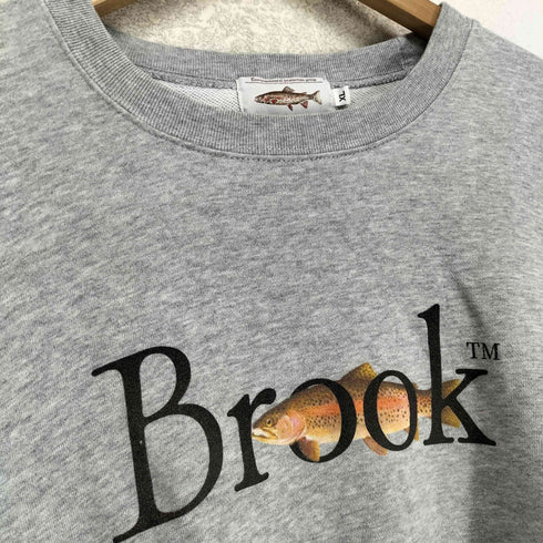 BROOK ブルック フィッシュ プリント スウェット トレーナー メンズ XL