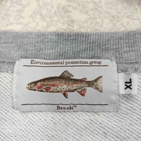 BROOK ブルック フィッシュ プリント スウェット トレーナー メンズ XL