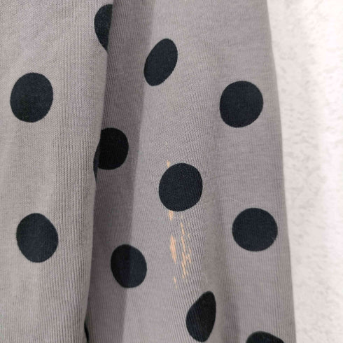 ドゥロワー Drawer Dots Boat Neck Long Tee ドッツ ボートネック ロング ティー レディース