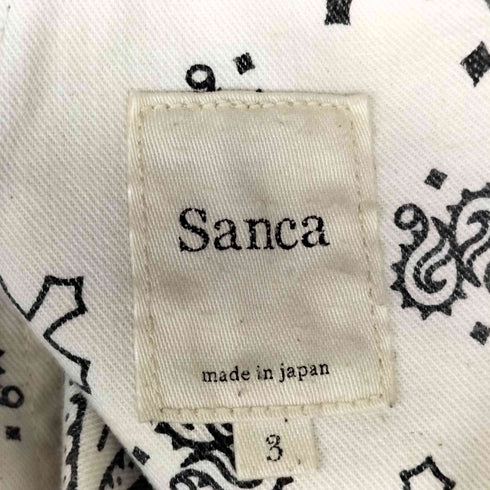 サンカ Sanca クロスロゴ 十字架 シンチバック ワーク パンツ メンズ JPN:M