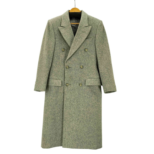 the American Male 80-90S OLD VIRGEN WOOL 100% バージンウール メルトン ダブルブレスト チェスター ロング コート メンズ