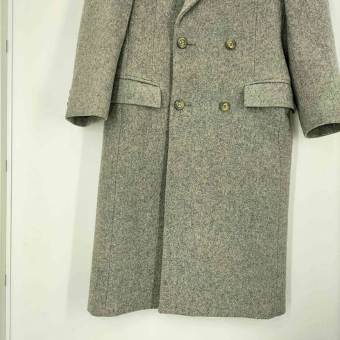 the American Male 80-90S OLD VIRGEN WOOL 100% バージンウール メルトン ダブルブレスト チェスター ロング コート メンズ