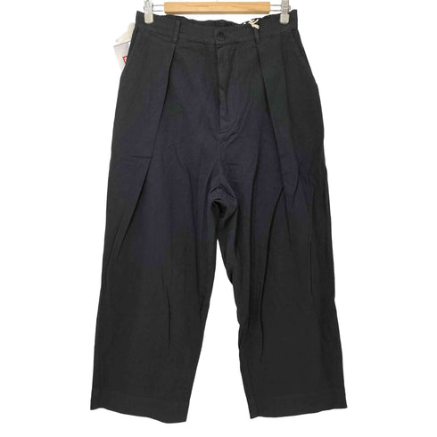 バディ―ヤ Badhiya 1TUCK SLACKS TWILL コットンツイル ワイド タック スラックス パンツ インド綿 メンズ