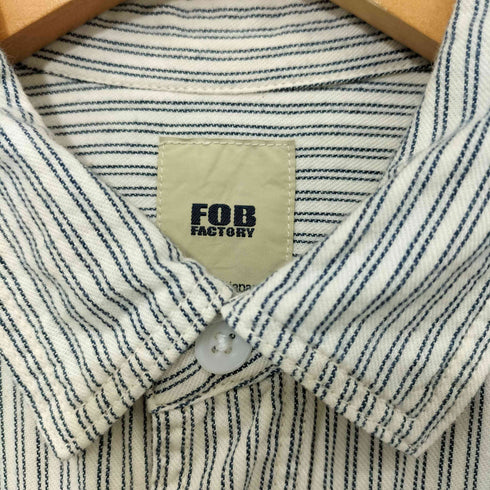 エフオービーファクトリー FOB FACTORY コットン ストライプ ワーク シャツ メンズ JPN:2