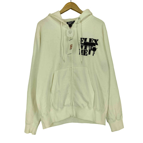 FLEX WIT ME フレックス ウィズ ミー CROSS & STITCH ボディ ロゴプリント ジップ パーカー street メンズ M