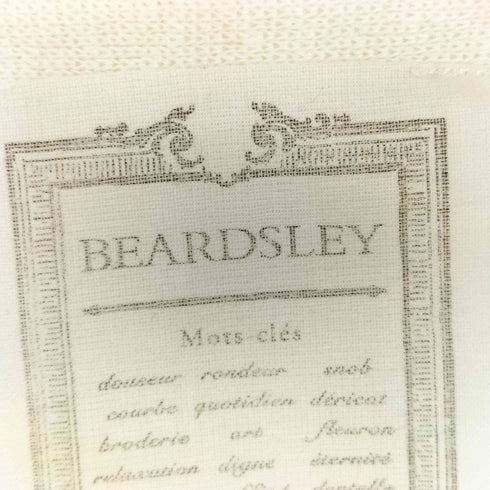 ビアズリー BEARDSLEY リネン フラワー刺繍 フレンチスリーブ ブラウス レディース FREE