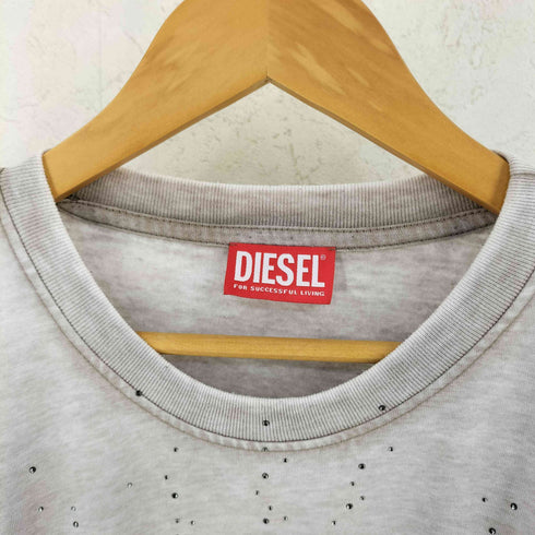 ディーゼル DIESEL T-NORM-AA8 半袖 プリント ラインストーン Tシャツ Y2K メンズ XL