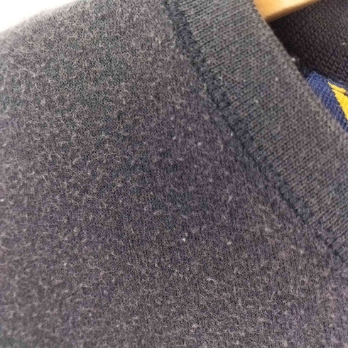 ポロラルフローレン POLO RALPH LAUREN Hanes ボディ ポニー刺繍 リブボーダー クルーネック スウェット ルームウェア メンズ import:L