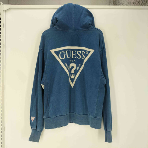 ゲスジーンズ GUESS JEANS バックプリント デニム プルオーバー フーディー パーカー メンズ import:S