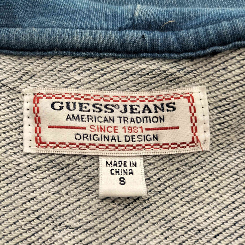 ゲスジーンズ GUESS JEANS バックプリント デニム プルオーバー フーディー パーカー メンズ import:S