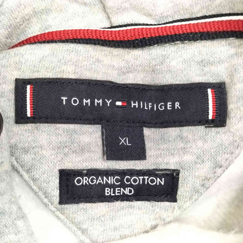 トミーヒルフィガー TOMMY HILFIGER ORGANIC COTTON BLEND ロゴプリント プルオーバーパーカー メンズ import:XL