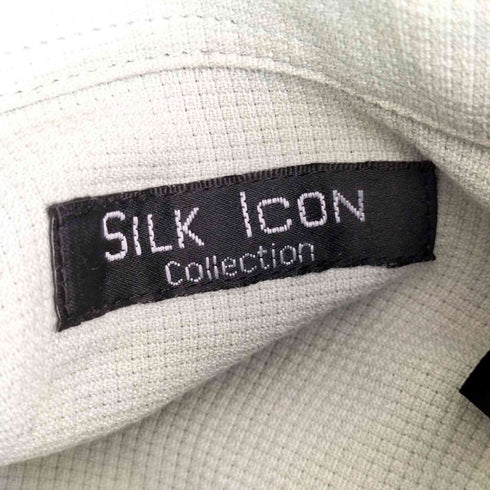 SILK ICON レギュラーカラ 半袖 シルク シャツ メンズ L