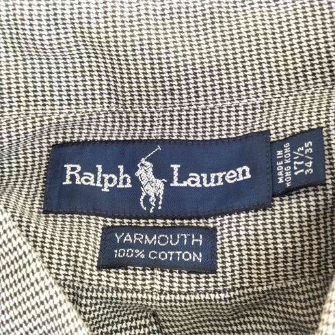 ラルフローレン RALPH LAUREN YARMOUTH ボタンダウン コットン チェック シャツ レディース 17 ½