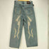 サプライヤー SUPPLIER Tribal Leather Patch Baggy Denim Jeans トライバル レザーパッチ バギー デニム ジーンズ メンズ JPN:M